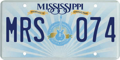 MS license plate MRS074