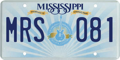 MS license plate MRS081