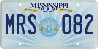 MS license plate MRS082