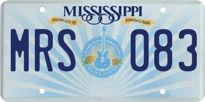 MS license plate MRS083