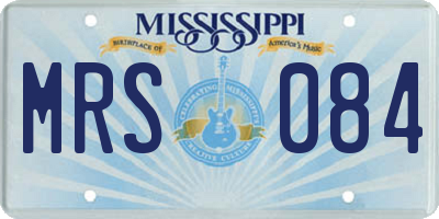 MS license plate MRS084