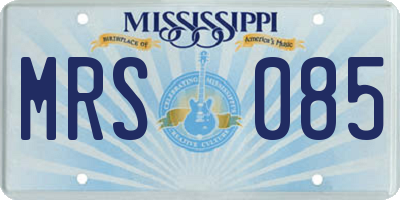 MS license plate MRS085
