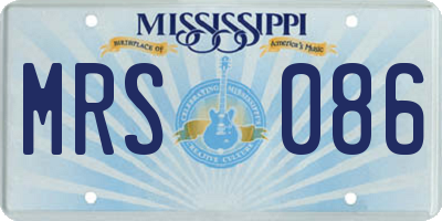 MS license plate MRS086