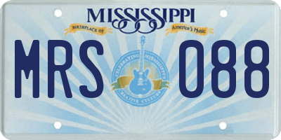 MS license plate MRS088