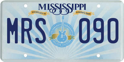 MS license plate MRS090