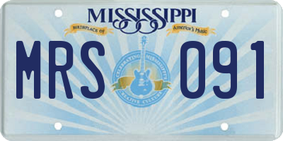 MS license plate MRS091