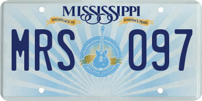 MS license plate MRS097