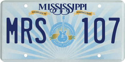 MS license plate MRS107