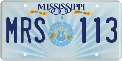 MS license plate MRS113