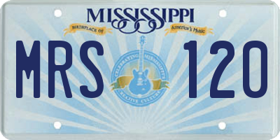 MS license plate MRS120