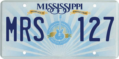 MS license plate MRS127