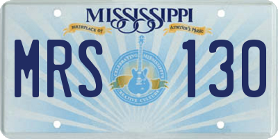 MS license plate MRS130