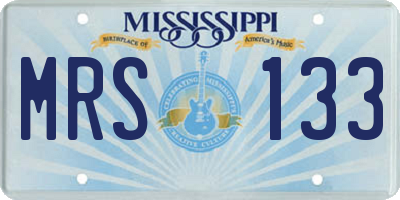 MS license plate MRS133