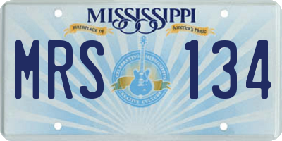 MS license plate MRS134