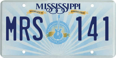 MS license plate MRS141