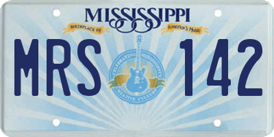 MS license plate MRS142