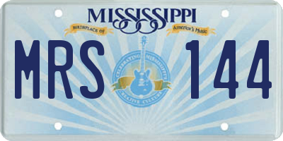 MS license plate MRS144