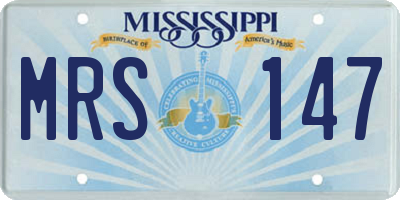 MS license plate MRS147