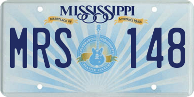 MS license plate MRS148
