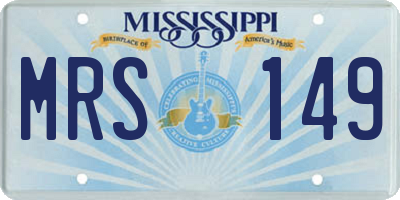 MS license plate MRS149