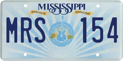 MS license plate MRS154