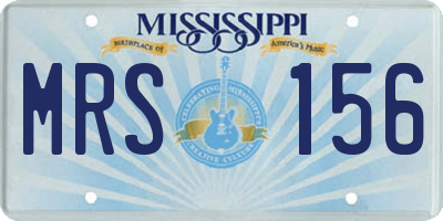 MS license plate MRS156