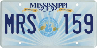 MS license plate MRS159