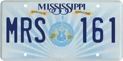 MS license plate MRS161