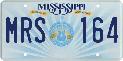 MS license plate MRS164