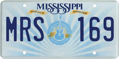 MS license plate MRS169
