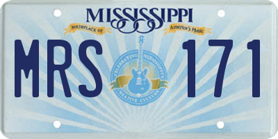 MS license plate MRS171
