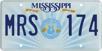 MS license plate MRS174