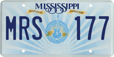 MS license plate MRS177