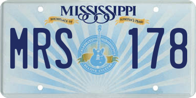 MS license plate MRS178