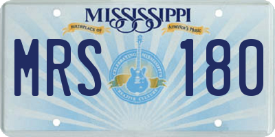 MS license plate MRS180