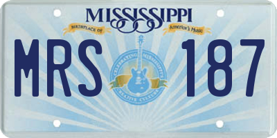 MS license plate MRS187