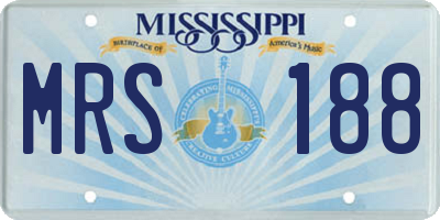 MS license plate MRS188