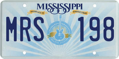MS license plate MRS198