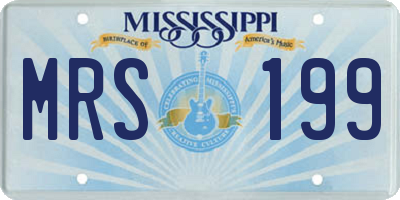 MS license plate MRS199