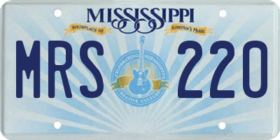 MS license plate MRS220