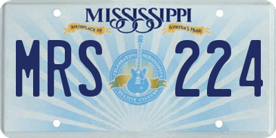MS license plate MRS224