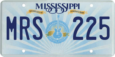MS license plate MRS225