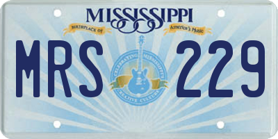 MS license plate MRS229