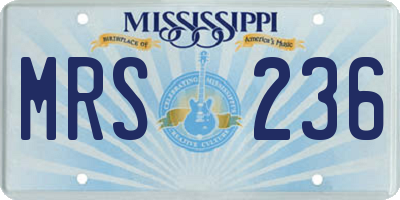MS license plate MRS236