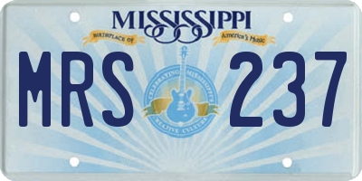 MS license plate MRS237