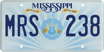 MS license plate MRS238
