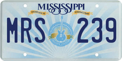 MS license plate MRS239