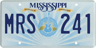 MS license plate MRS241