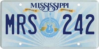 MS license plate MRS242