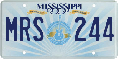 MS license plate MRS244